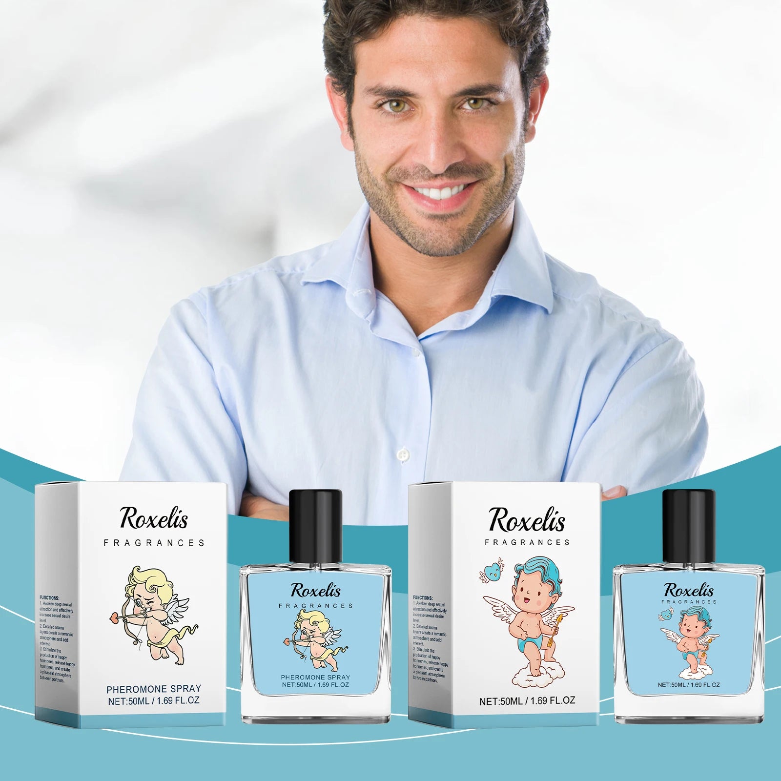 Roxelis Cupid Angel Fragrance Rich Cologne Releases Charm Elegant Charm Keep Fragrance With You Cologne Perfume Charm Fragrance