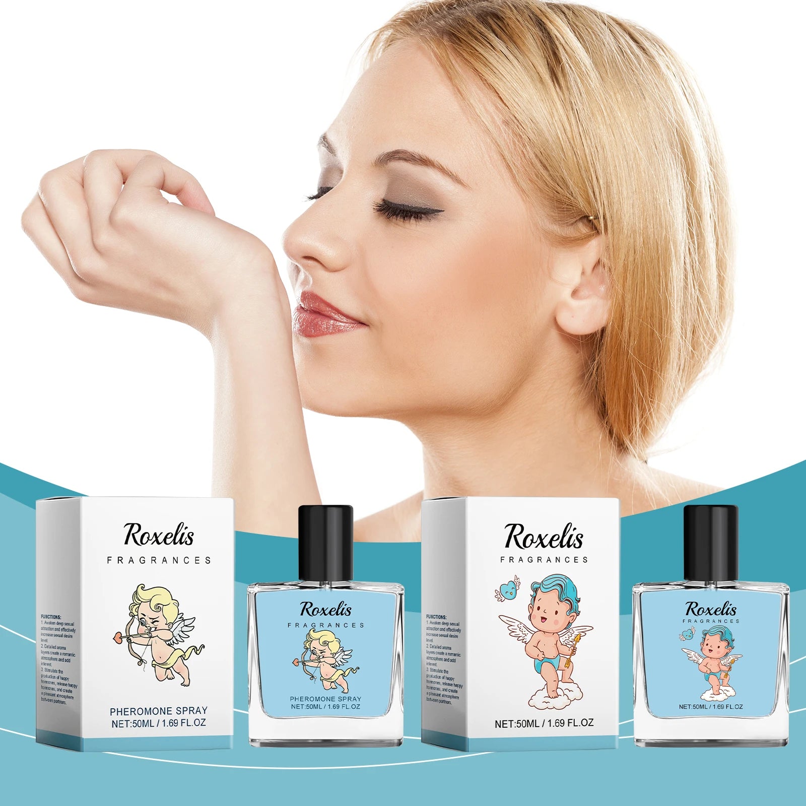 Roxelis Cupid Angel Fragrance Rich Cologne Releases Charm Elegant Charm Keep Fragrance With You Cologne Perfume Charm Fragrance