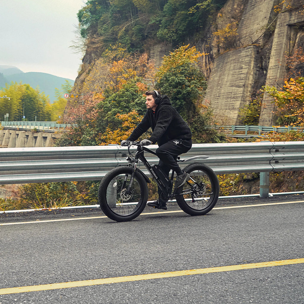 500W Fat Tire eBike 48V Electric Bike for Adults 21 Speed 26" Fat Tire Mountain Ebike 48V 10Ah Battery 20mph PAS