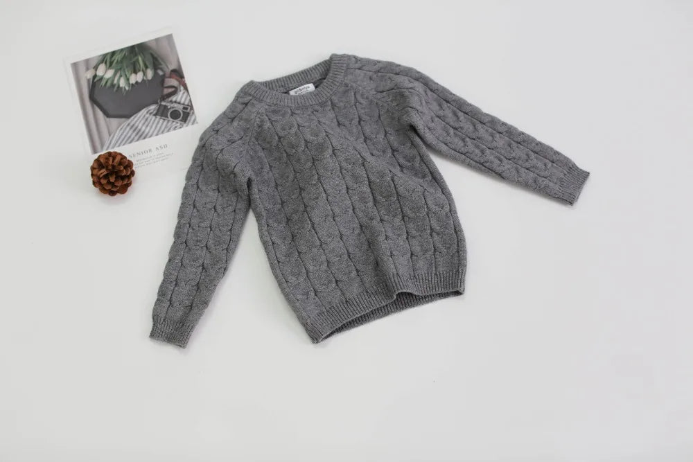 Infant Baby Boys Girls Knit Base Shirt Long Sleeve Top + Pants Clothing Sets Autumn Winter Kids Pure Color Boy Girl Suit Clothes