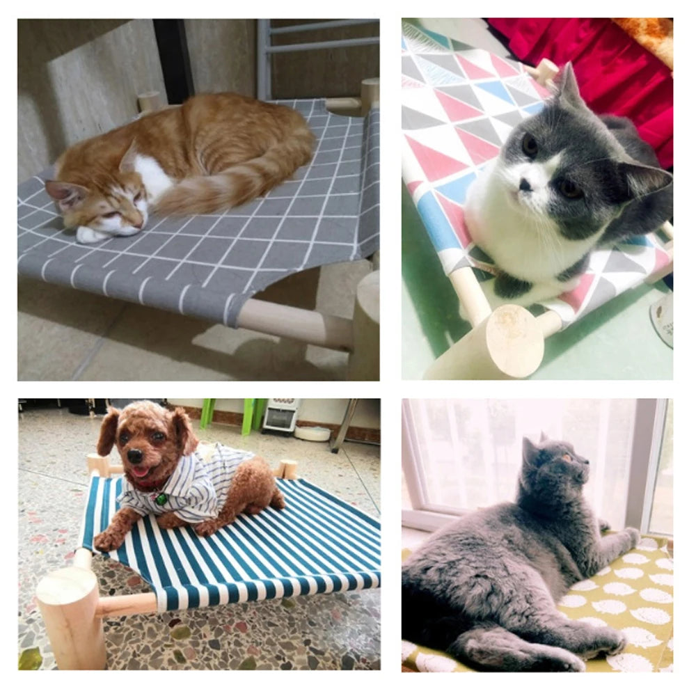 Detachable Cat Hammock Bed Pet House For Dogs Puppy Lazy Mat Cushion Lounger For Pet Cats Kitten Cottages Pet Sleeping Supplies