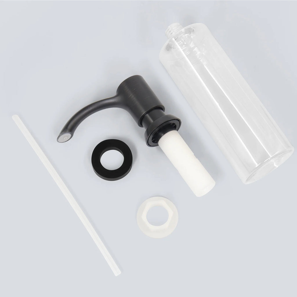 Samodra Nickel Soap dispenser Black Kitchen sink Counter Liquid Soap Dispenser Bottle kitchen accessories 360ml  Built in Pumps