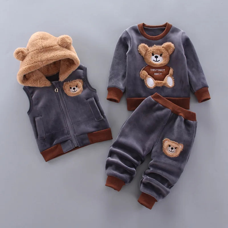 Boys Clothes Autumn Winter Warm Baby Girl Clothes Kids Sport Suit Outfits Newborn  Clothes Infant Baby Christmas Clothing Sets