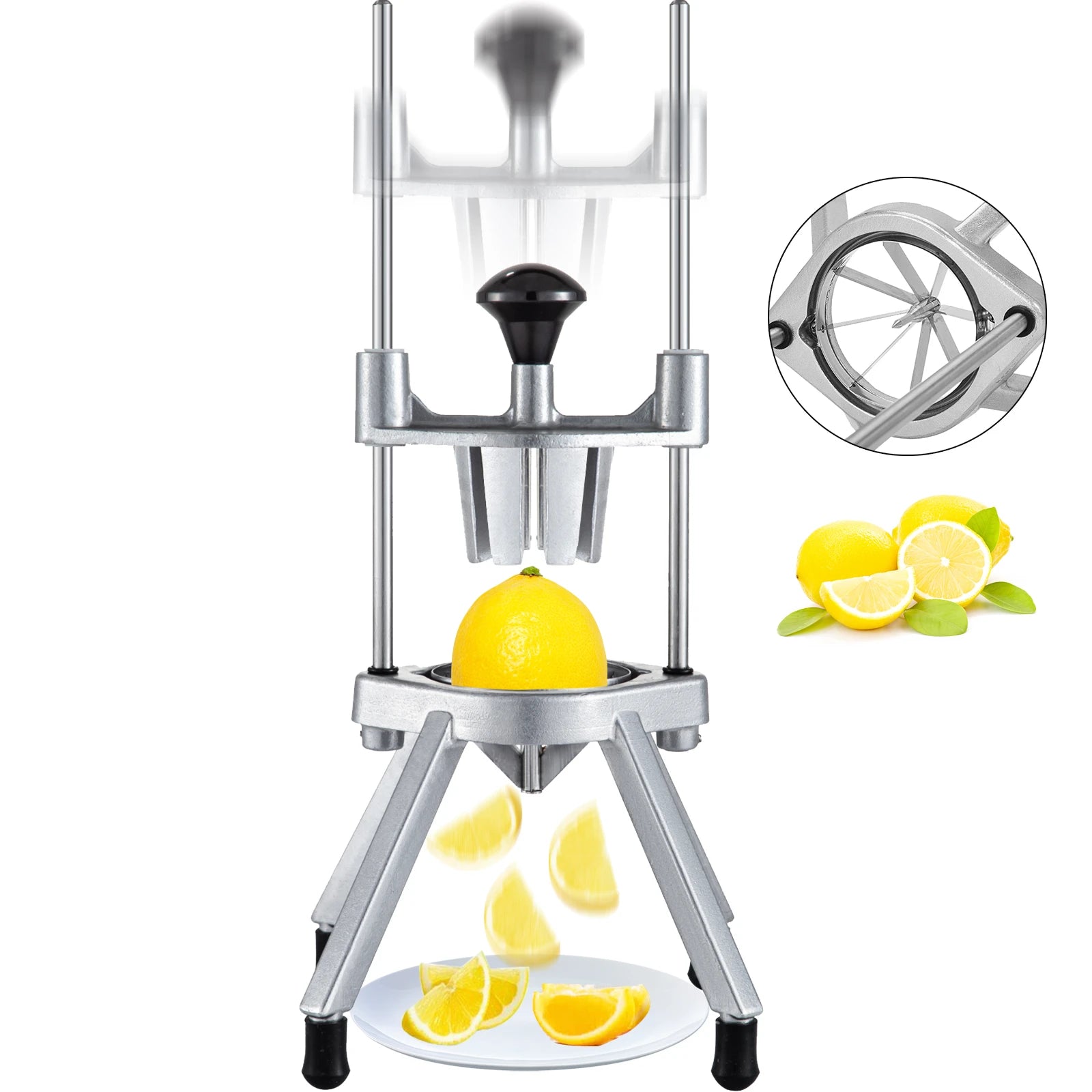 SucceBuy 4/6/8-Section Lemon Wedge Slicer Chopper Commercial Limes Wedger Fruit Vegetable Cutter Home Kitchen Appliance Gadgets