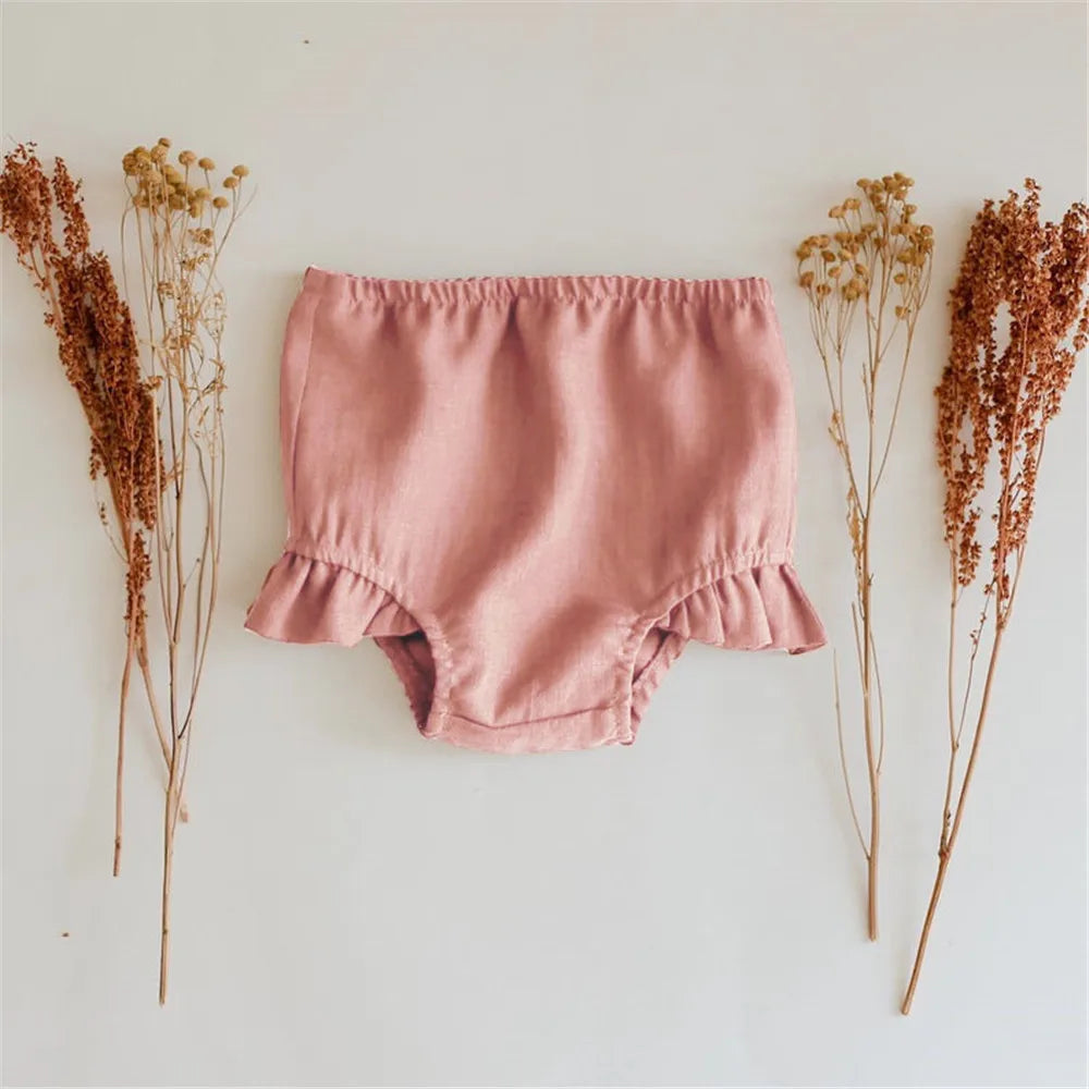 Newborn Girls Summer Clothes Linen Striped Baby Girl Dress For 0-3Y Toddler Girls Clothes Baby Birthday Party Dress