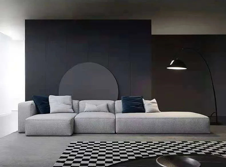 Modern fabric sofa home living room large apartment Nordic modern simple large living room high-end entry Lux sofa