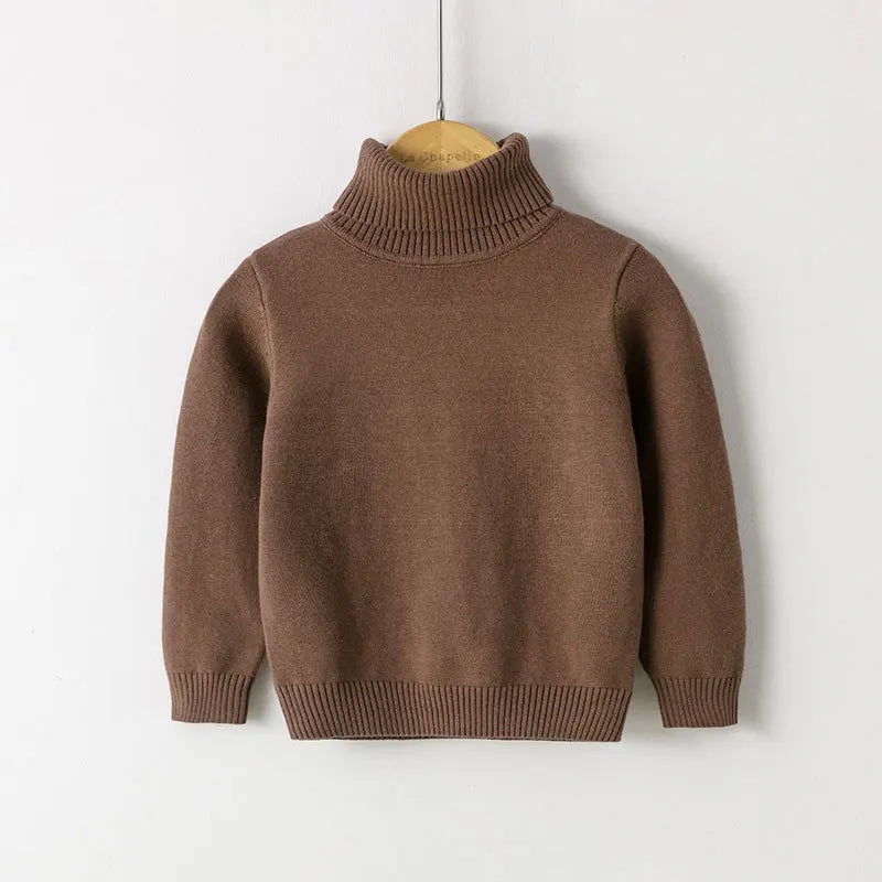 Baby Girls Boys Sweaters 2023 Autumn Winter Cotton Sweater Jumper Knitted Pullover Turtleneck Warm Outerwear Kids Knit Sweater