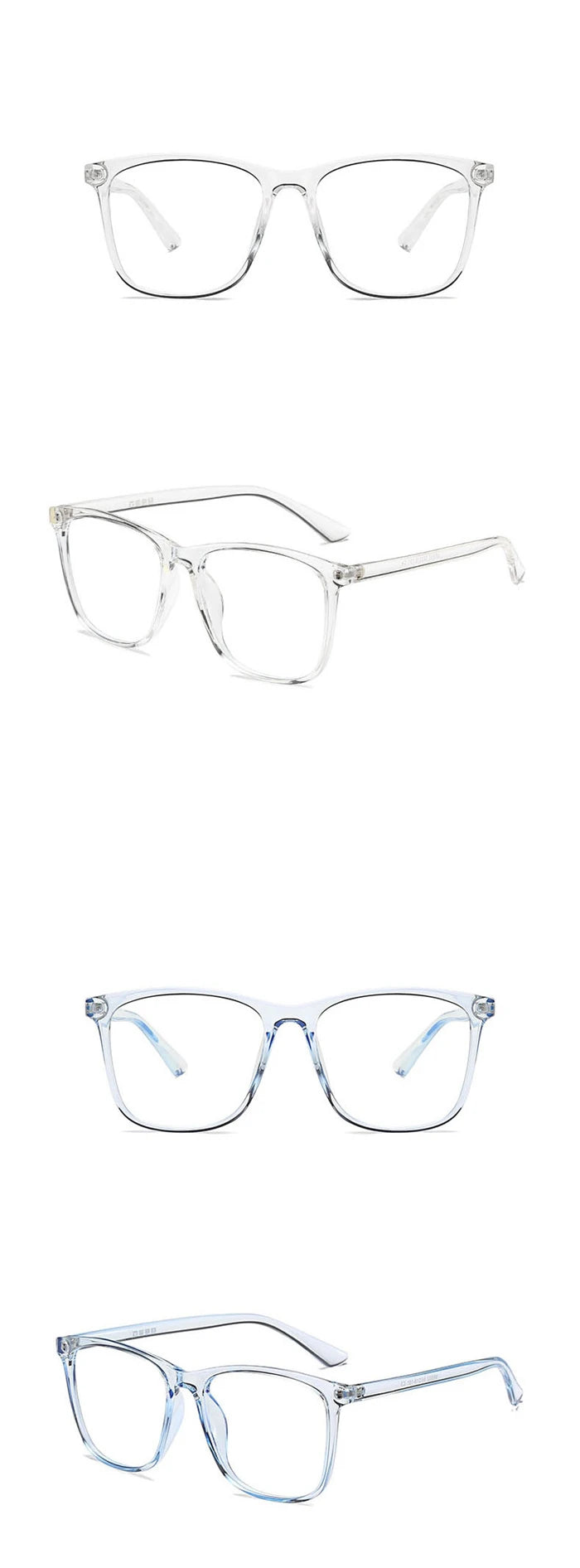 TR90 Big Frame Square Prescription Glasses With Degree Anti Blue Rays/Photochromic/Shortsighted/Hyperopia Progressive Eyeglasses