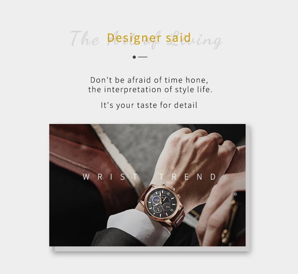 2025 New Mens Watches LIGE Top Brand Luxury Leather Casual Quartz Watch Men's Sport Waterproof Clock Watch Relogio Masculino+Box