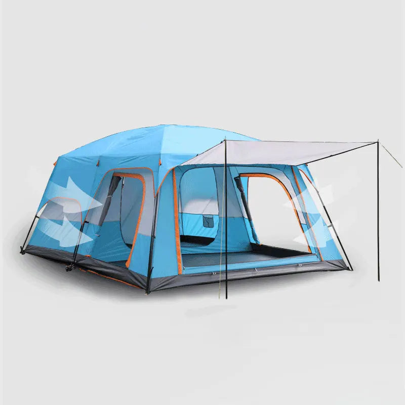 Outdoor Tent Big Space Camping Outing Two Bedroom Tent Ultra-large Hight Quality Waterproof Camping Tents 5-8 Persons Supplies
