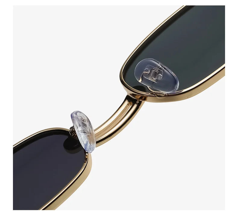 Fashion Punk Square Sunglasses Women Luxury Brand Small Frame Sun Glasses Female Rectangle Metal Mirror Oculos De Sol Feminino