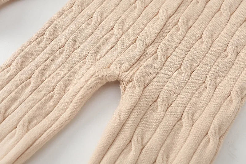 Newborn Baby Girl Boy Knitted Clothes Set Sweater+Pant 2PCS Cotton Infant Toddler Knitwear Pullover Clothing Sets Outfit 0-2Y