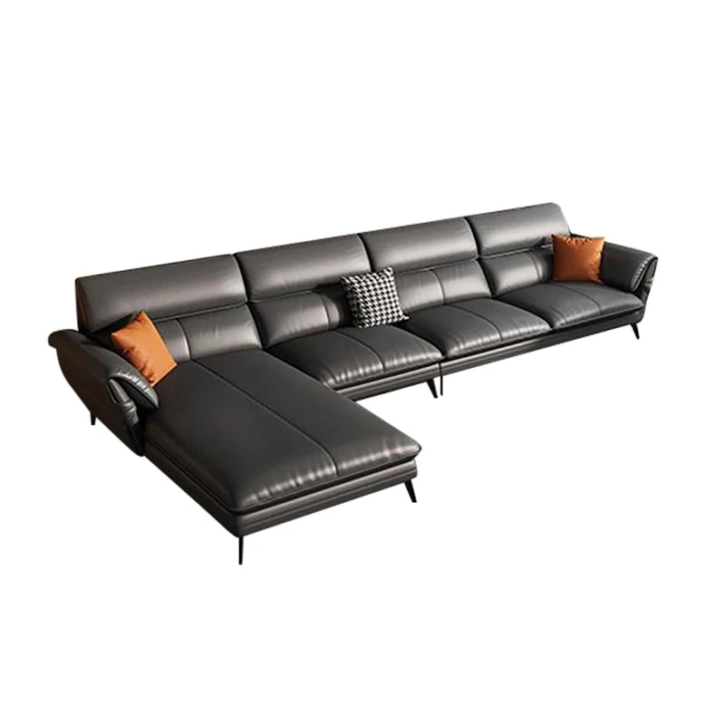 Modern Minimalist Living Room Leather Sofa for Living Room set Combination