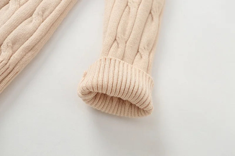 Newborn Baby Girl Boy Knitted Clothes Set Sweater+Pant 2PCS Cotton Infant Toddler Knitwear Pullover Clothing Sets Outfit 0-2Y