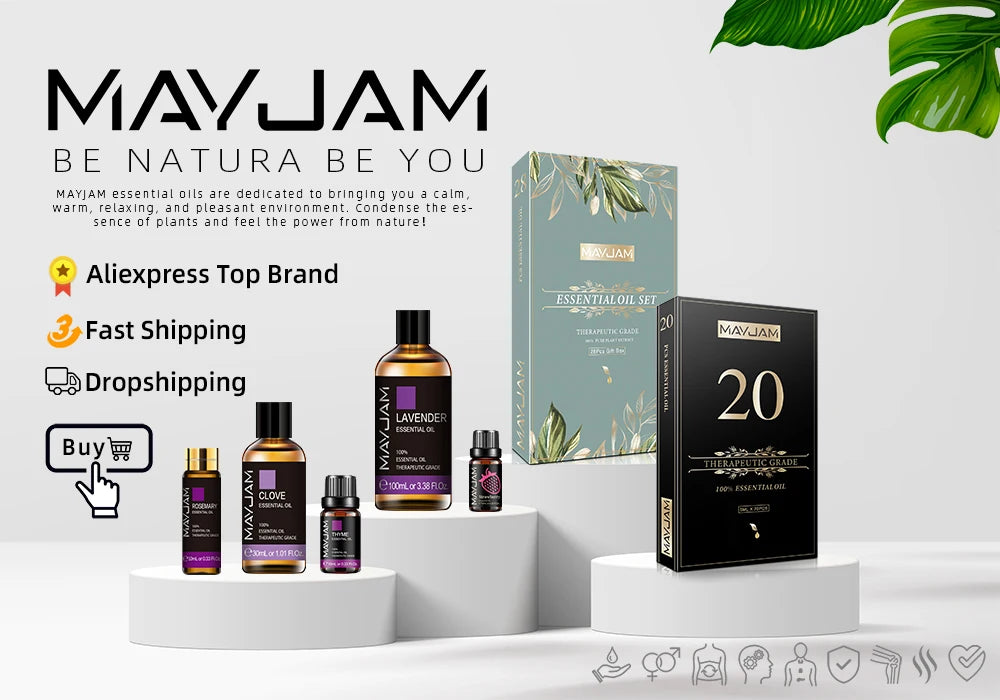 MAYJAM 100ml Fragrance Oils with Dropper Sea Breeze Coconut Vanilla Coffee Bubble Gum For Men's and Women's Fragrances