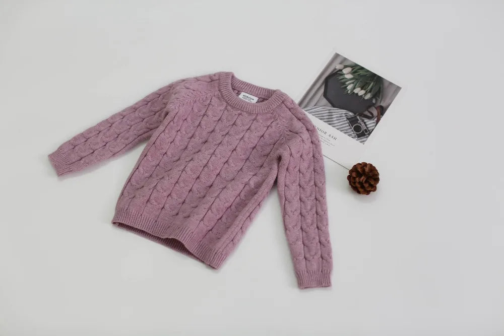 Infant Baby Boys Girls Knit Base Shirt Long Sleeve Top + Pants Clothing Sets Autumn Winter Kids Pure Color Boy Girl Suit Clothes