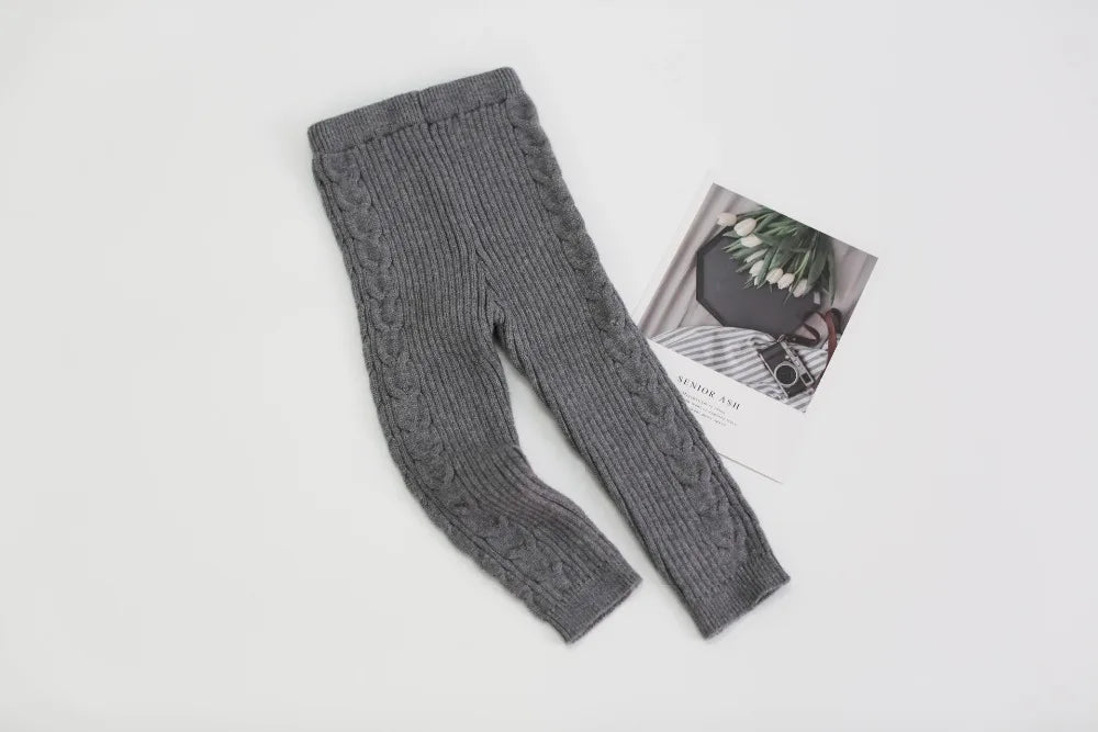 Infant Baby Boys Girls Knit Base Shirt Long Sleeve Top + Pants Clothing Sets Autumn Winter Kids Pure Color Boy Girl Suit Clothes