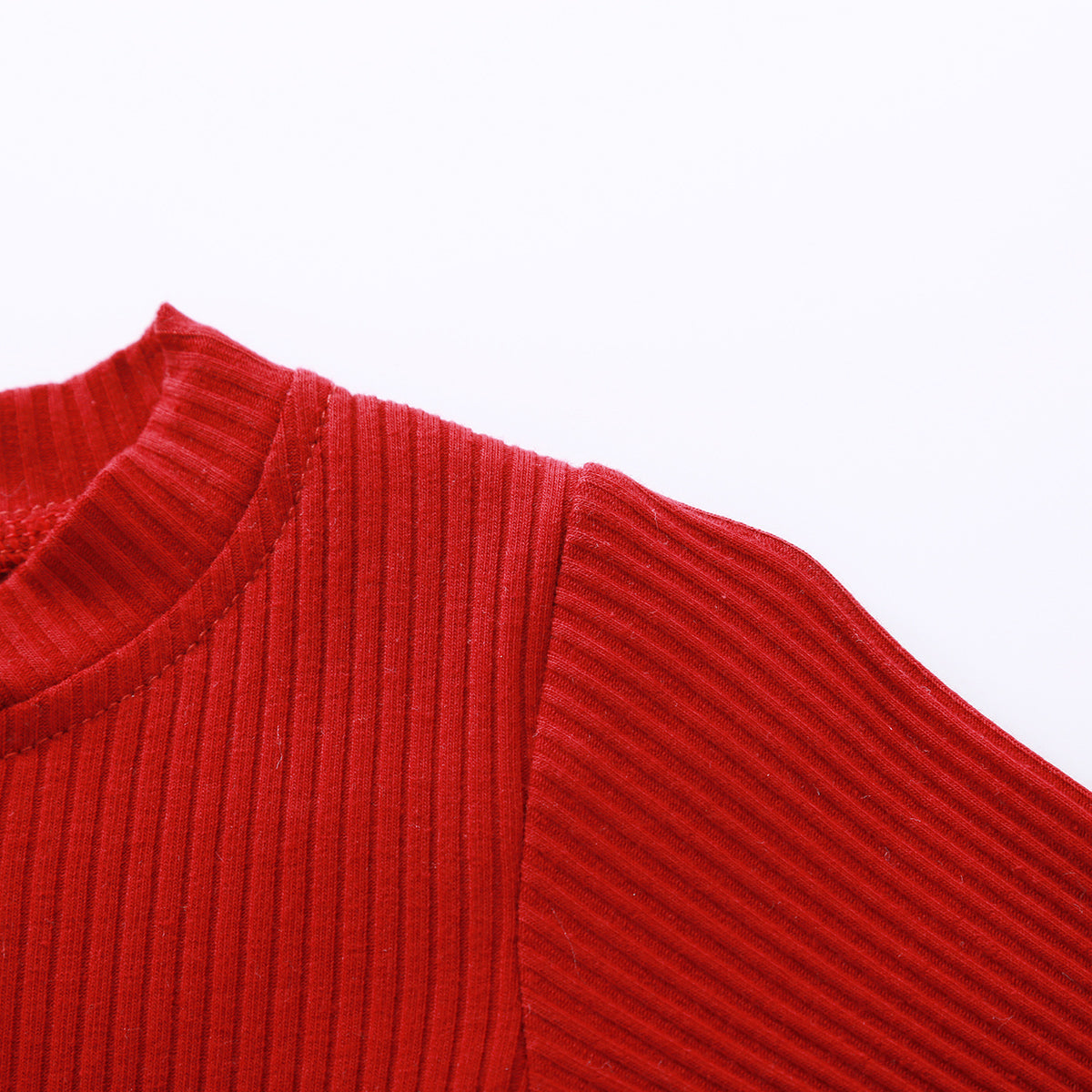 Infant Baby Knit Outfits Suits Buttons O-neck Ribbed solid clothes Long Sleeve Bodysuits Romper Top + Elastic Long Pant