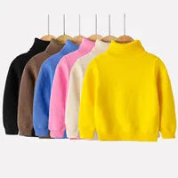 Baby Girls Boys Sweaters 2023 Autumn Winter Cotton Sweater Jumper Knitted Pullover Turtleneck Warm Outerwear Kids Knit Sweater