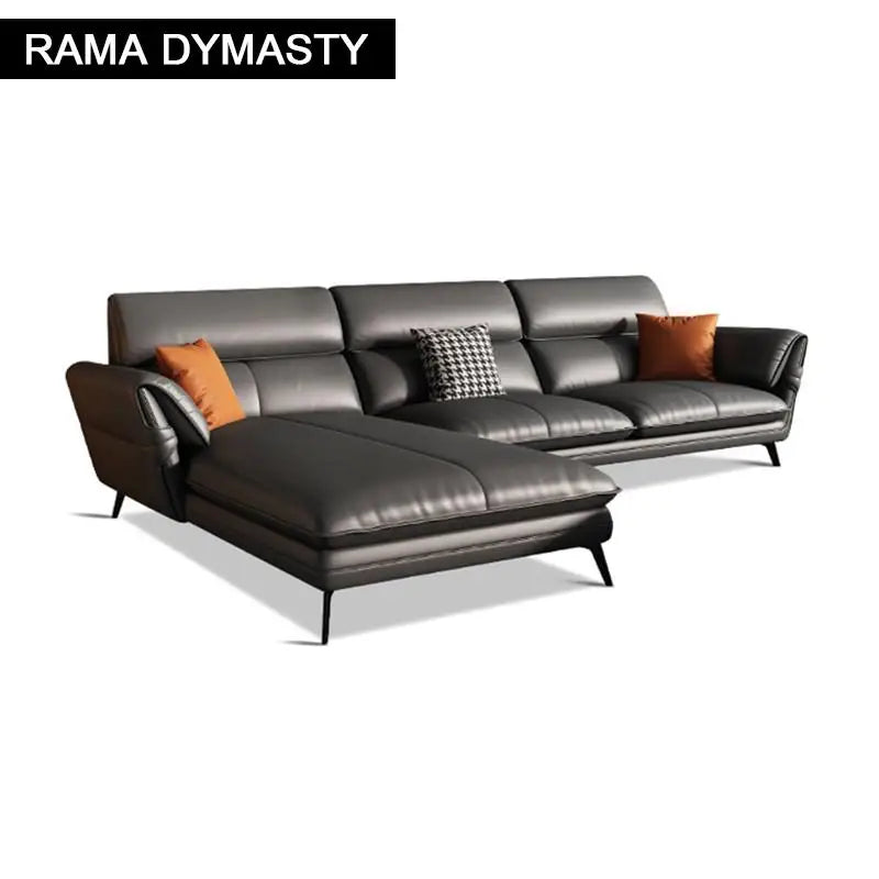 Modern Minimalist Living Room Leather Sofa for Living Room set Combination