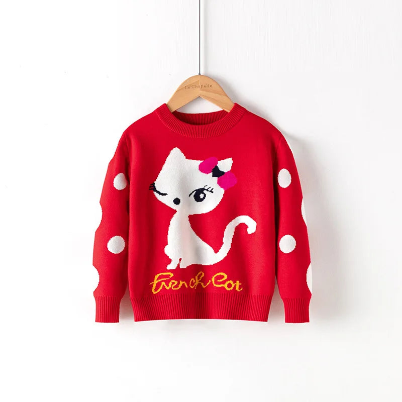 Baby Girls Boys Sweaters 2023 Autumn Winter Cotton Sweater Jumper Knitted Pullover Turtleneck Warm Outerwear Kids Knit Sweater