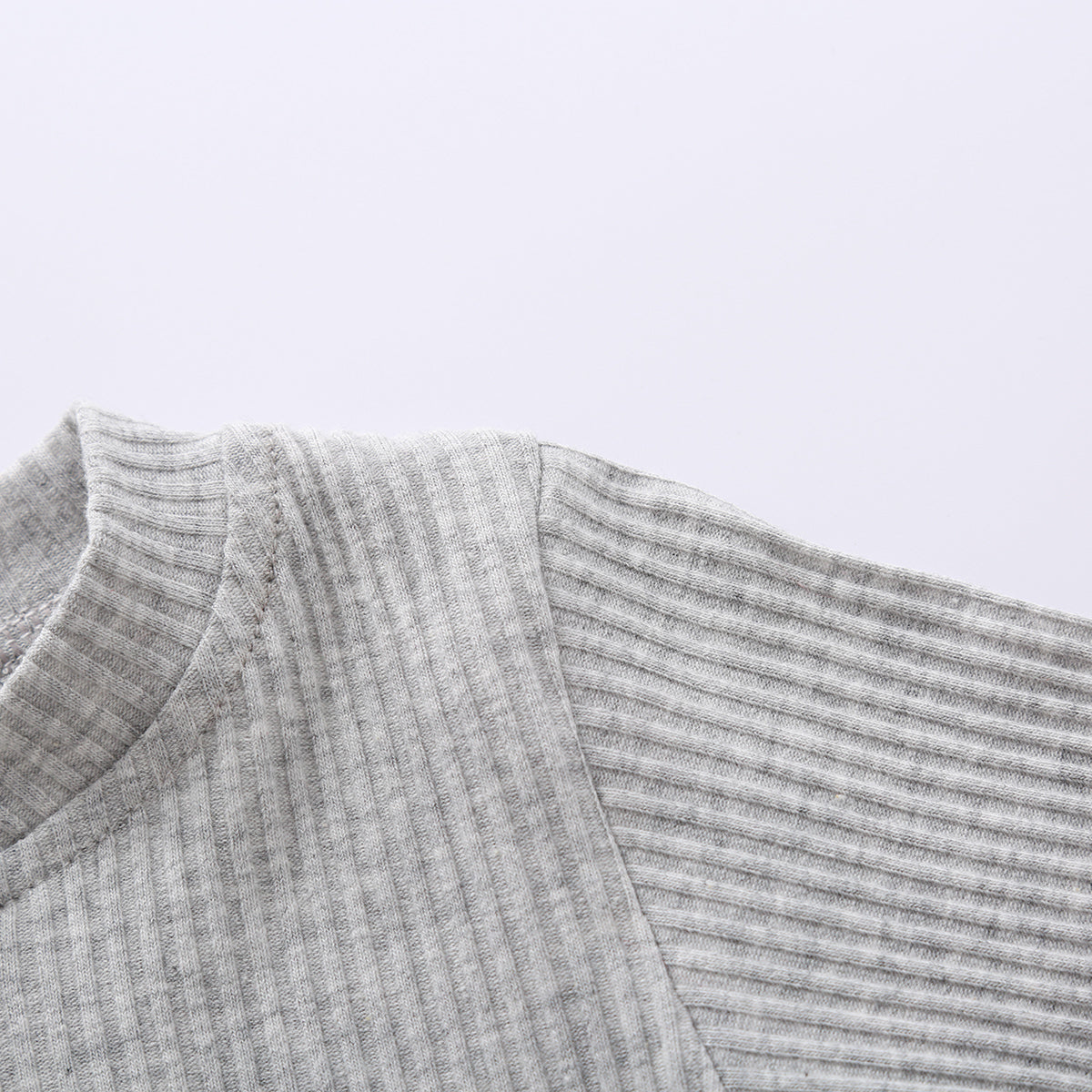 Infant Baby Knit Outfits Suits Buttons O-neck Ribbed solid clothes Long Sleeve Bodysuits Romper Top + Elastic Long Pant