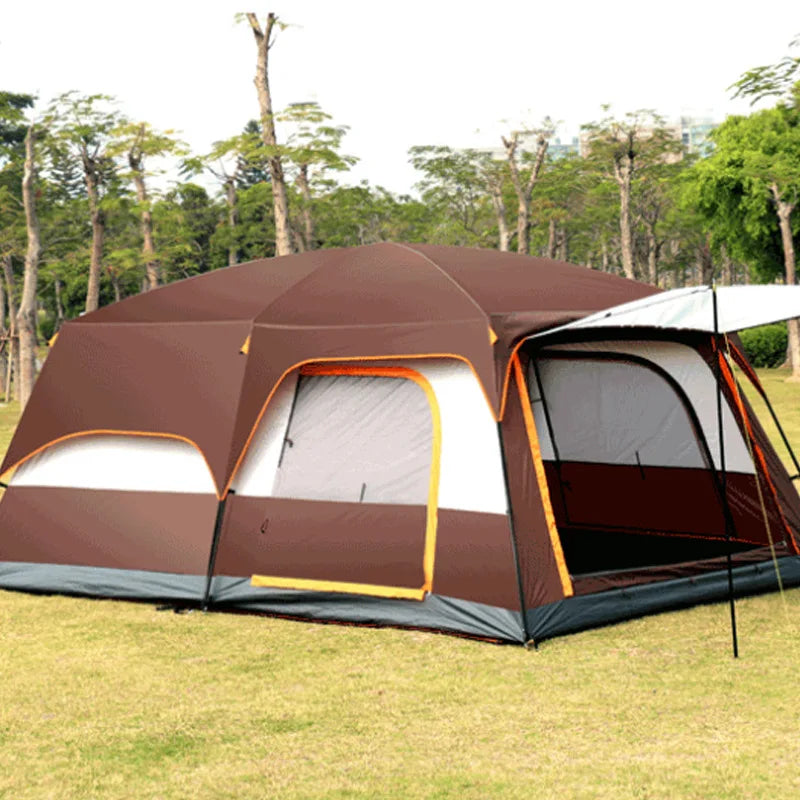 Outdoor Tent Big Space Camping Outing Two Bedroom Tent Ultra-large Hight Quality Waterproof Camping Tents 5-8 Persons Supplies