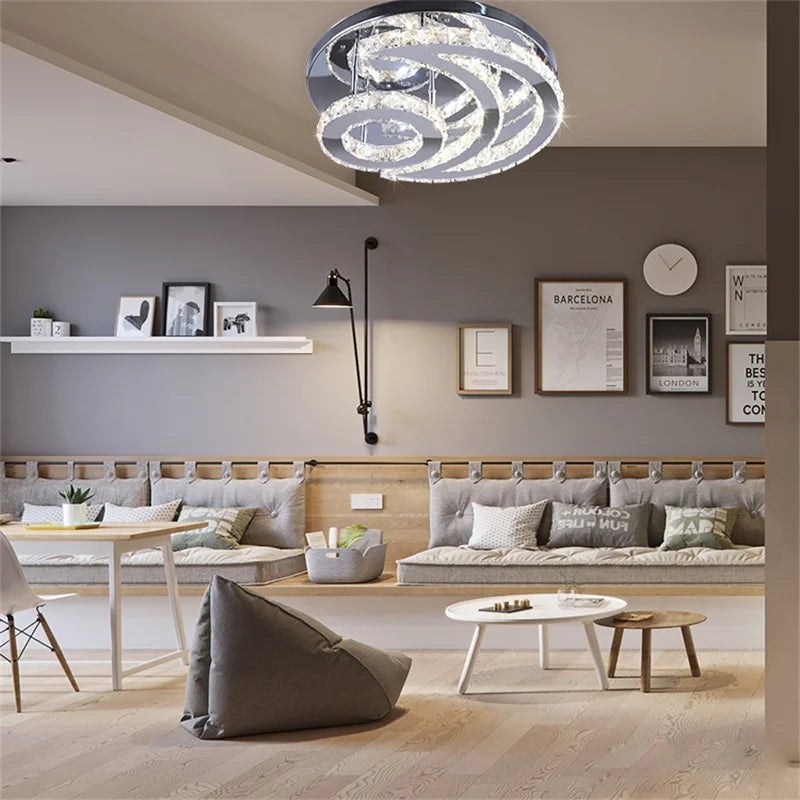 Modern Crystal Ceiling Lamps Chandelier Living Dining Room Home Decorative Led Light Nordic Indoor Lighting Fixtures Bedroom