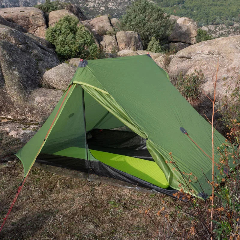 FLAME'S CREED Lanshan 2 Pro Just 920 Grams 2 Side 20D Silnylon LightWeight 2 Person 3 And 4 Season Backpacking Camping Tent
