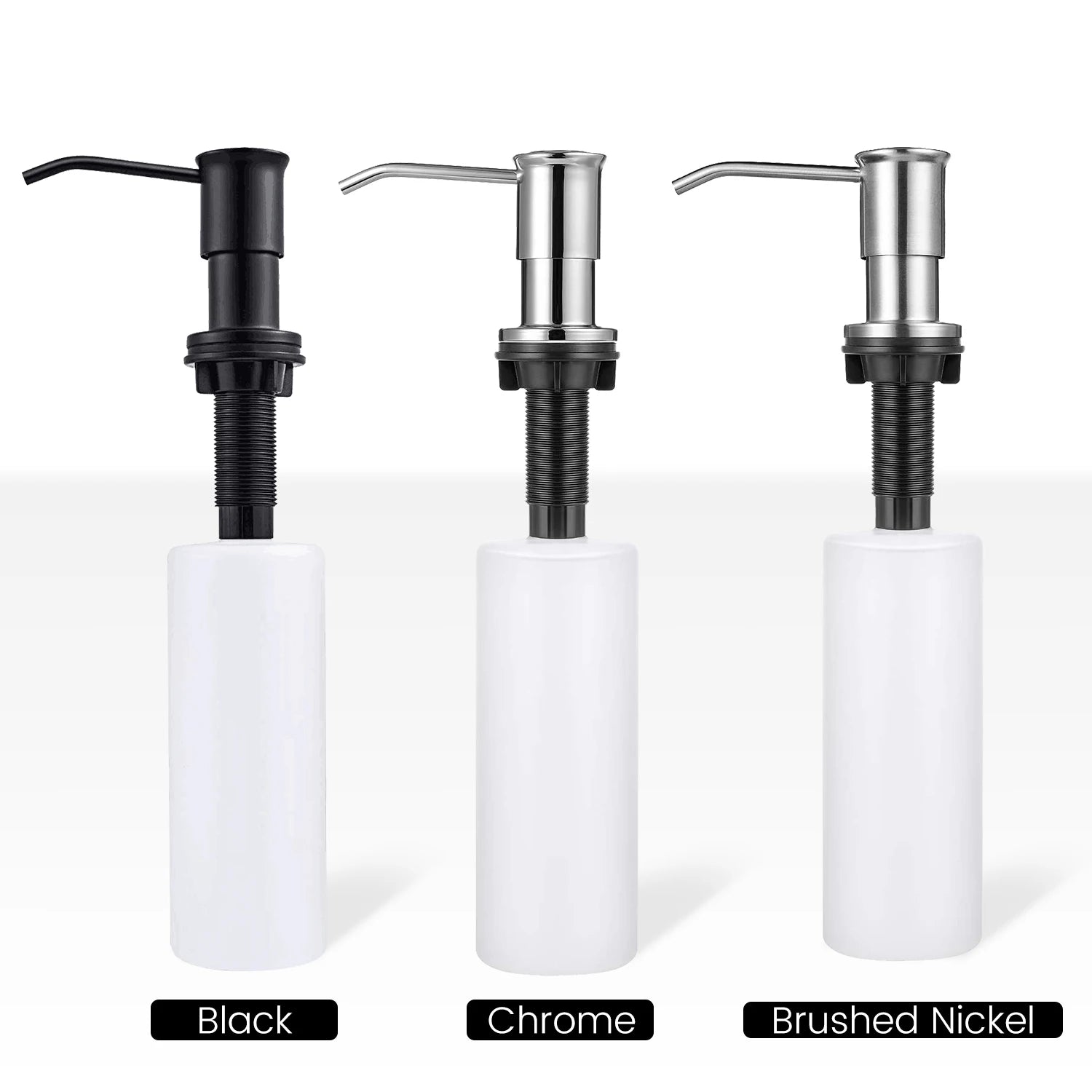 Samodra Liquid Soap Dispensers With 500ml Bottle Stainless Steel Pump For Kitchen Sink Built In Chrome/Nickel Dispenser Soap