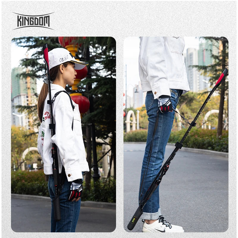 Kingdom Spinning Fishing Rods 102cm-152cm Casting Rod Protection Rope Length Adjustable For Protection Rods Cap Pole Storage Bag