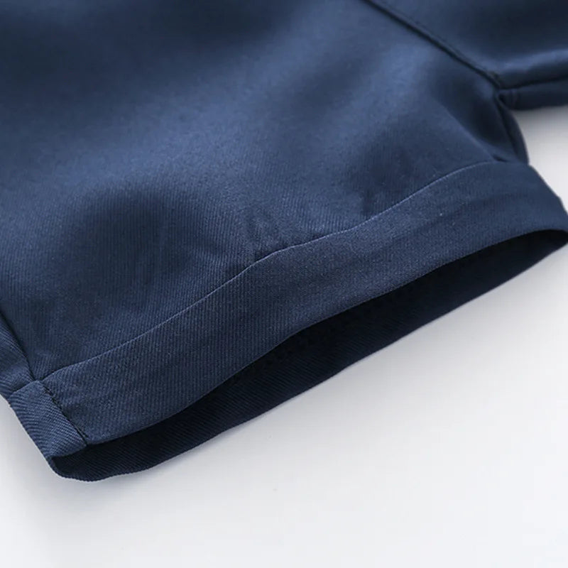 Newborn Baby Boy Clothes Suit with Hat Short Sleeves Boys Romper Outfits Cotton Set Printed Infant Kids Summer Clothing