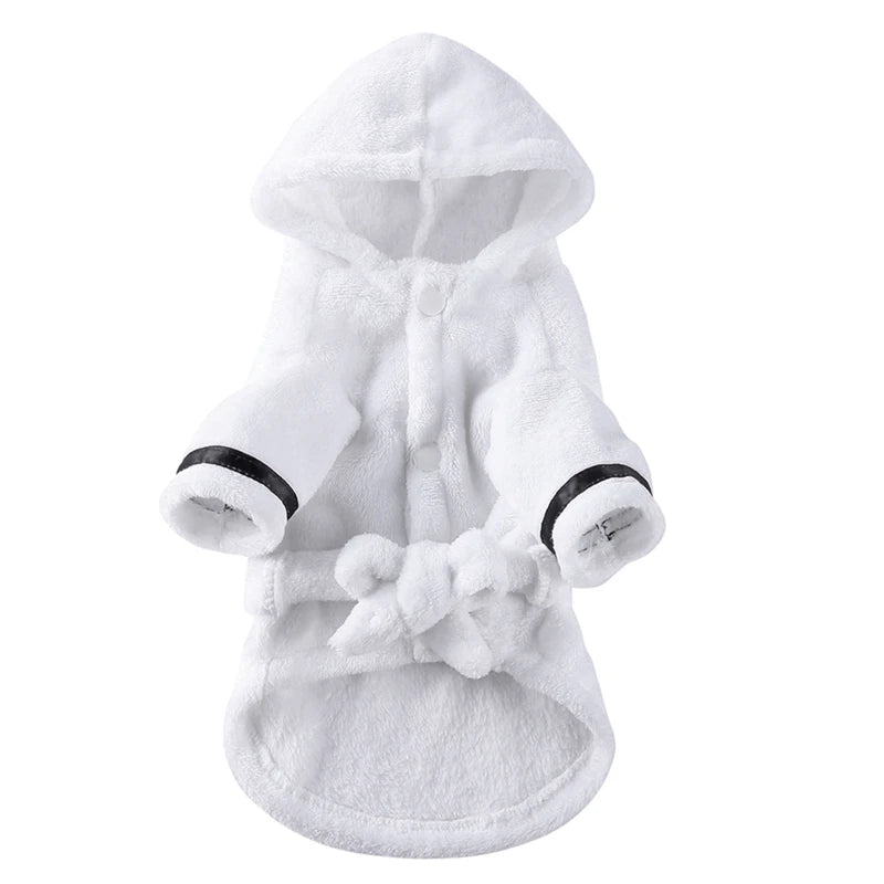 Dog Bath Robe After Bath, Quick Dry Absorbent Towel Robe with Belt for Small Medium Dogs Cats, Post Bath Drying Pet Accessories