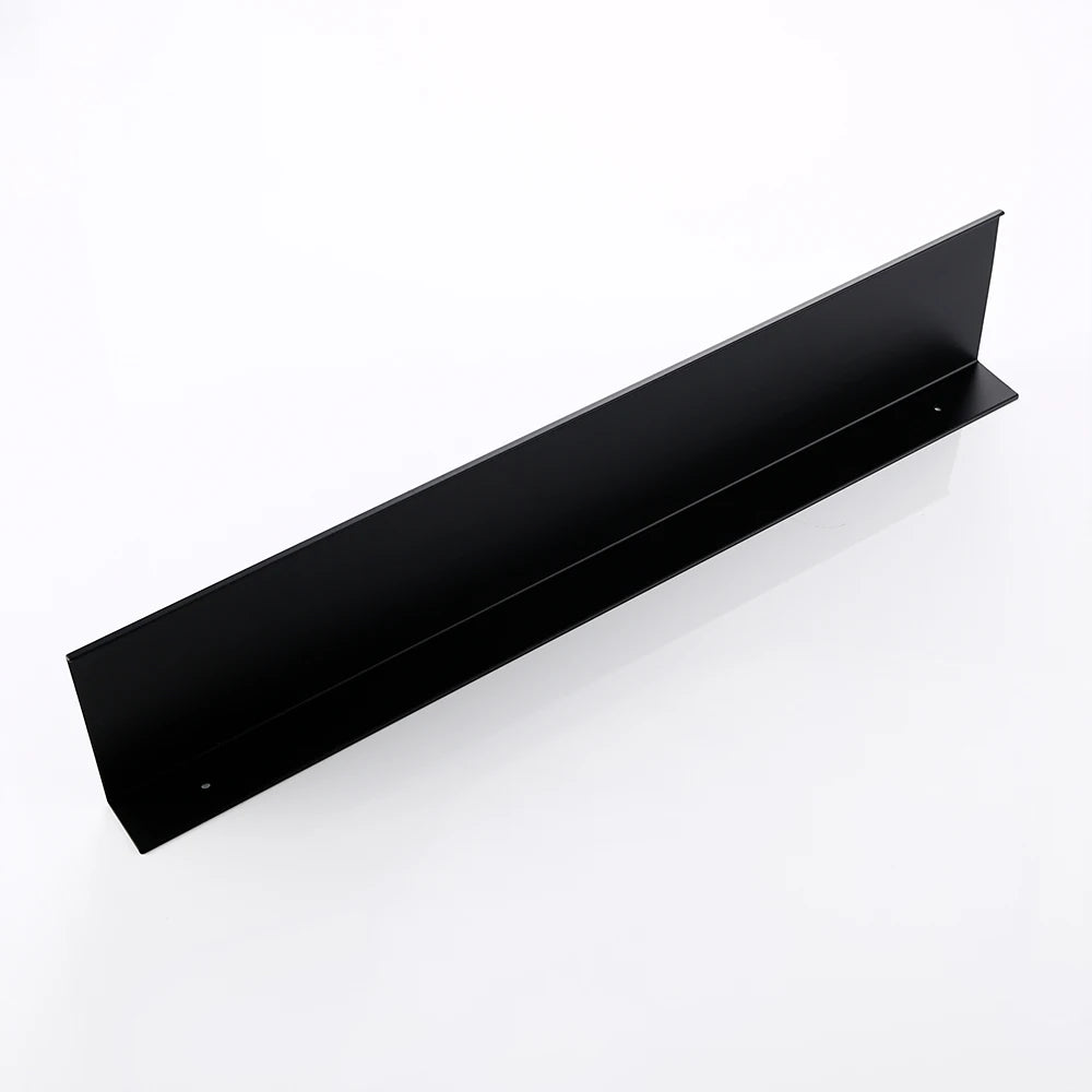 White Black Aluminum Wall Mounted Type Single Tier Multipurpose Bathroom Kitchen Shower Room Toilet Accessories Shelves Rack