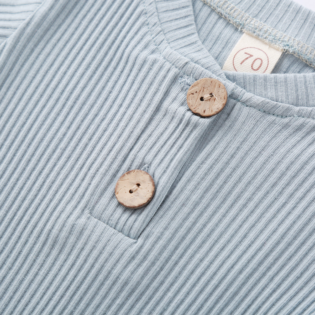 Infant Baby Knit Outfits Suits Buttons O-neck Ribbed solid clothes Long Sleeve Bodysuits Romper Top + Elastic Long Pant