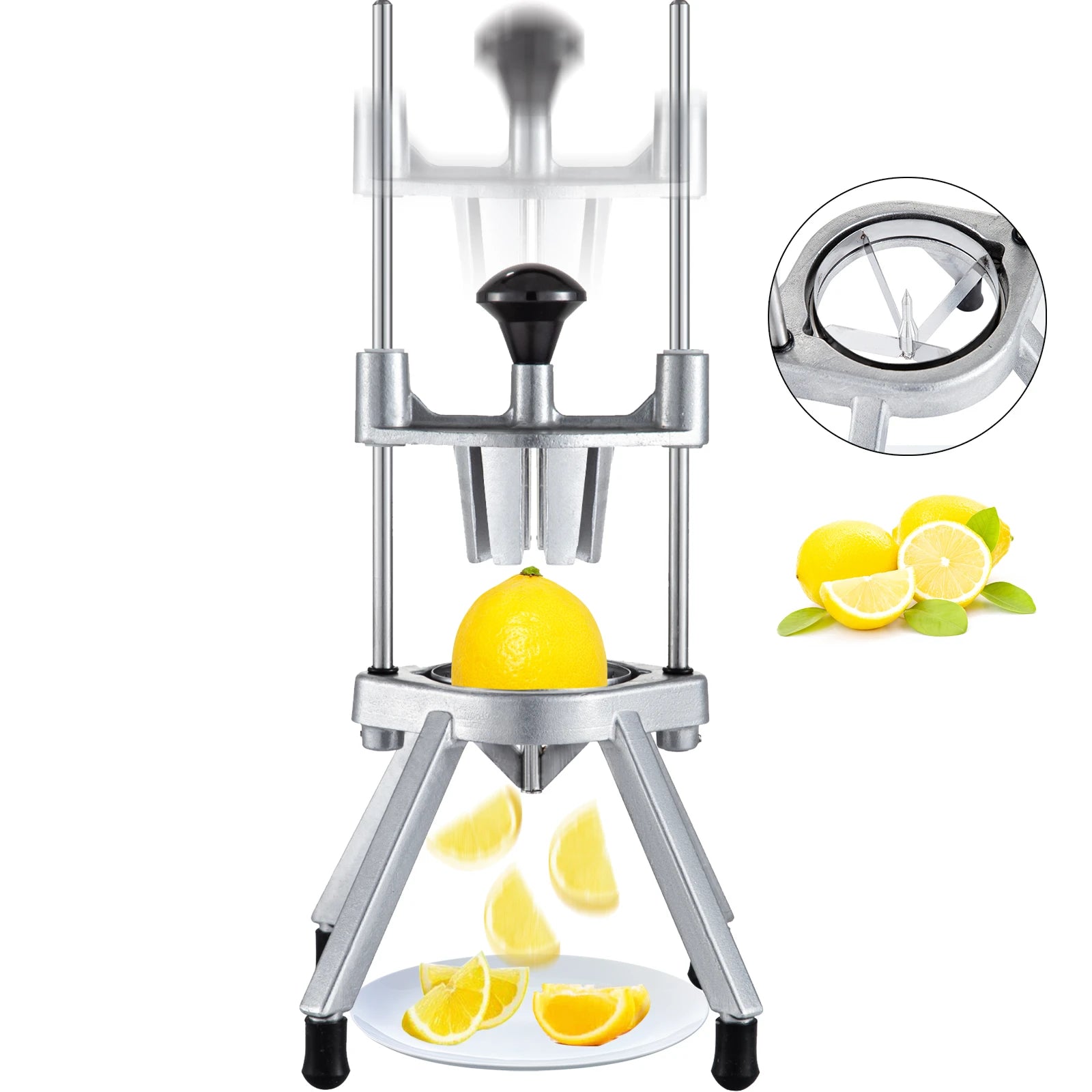 SucceBuy 4/6/8-Section Lemon Wedge Slicer Chopper Commercial Limes Wedger Fruit Vegetable Cutter Home Kitchen Appliance Gadgets