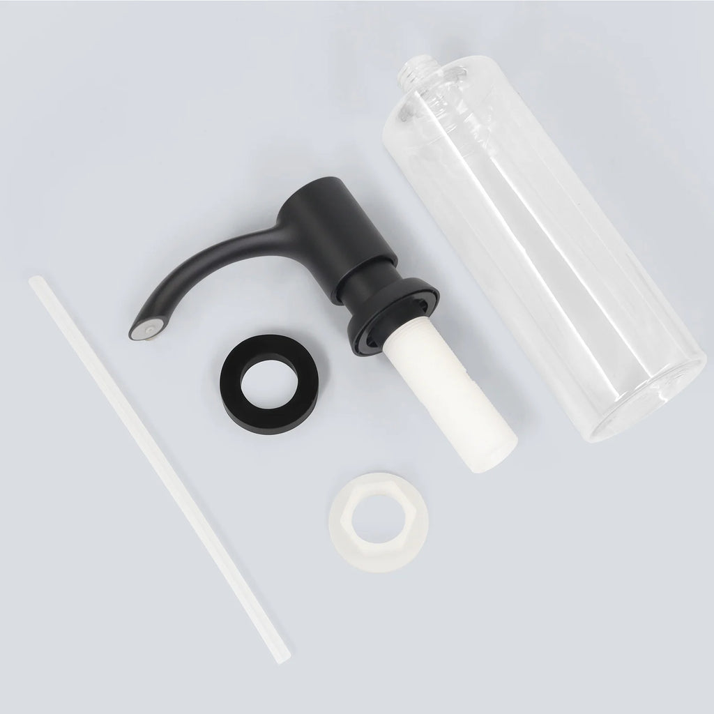 Samodra Nickel Soap dispenser Black Kitchen sink Counter Liquid Soap Dispenser Bottle kitchen accessories 360ml  Built in Pumps