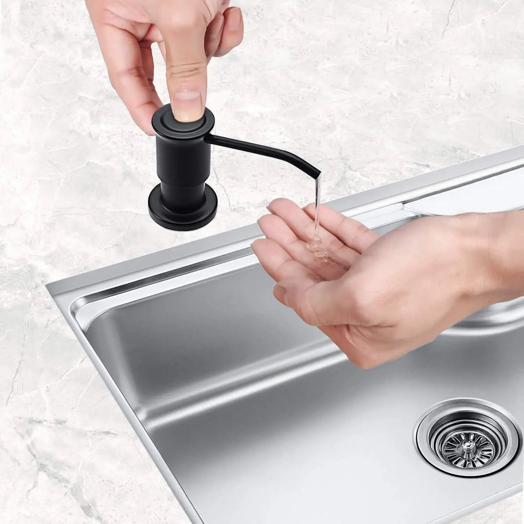 Samodra Liquid Soap Dispensers With 500ml Bottle Stainless Steel Pump For Kitchen Sink Built In Chrome/Nickel Dispenser Soap