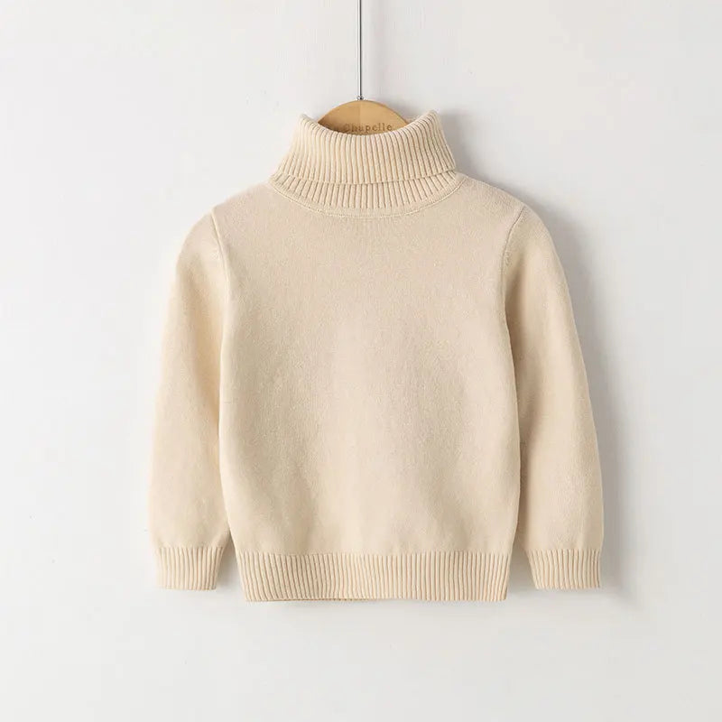 Baby Girls Boys Sweaters 2023 Autumn Winter Cotton Sweater Jumper Knitted Pullover Turtleneck Warm Outerwear Kids Knit Sweater