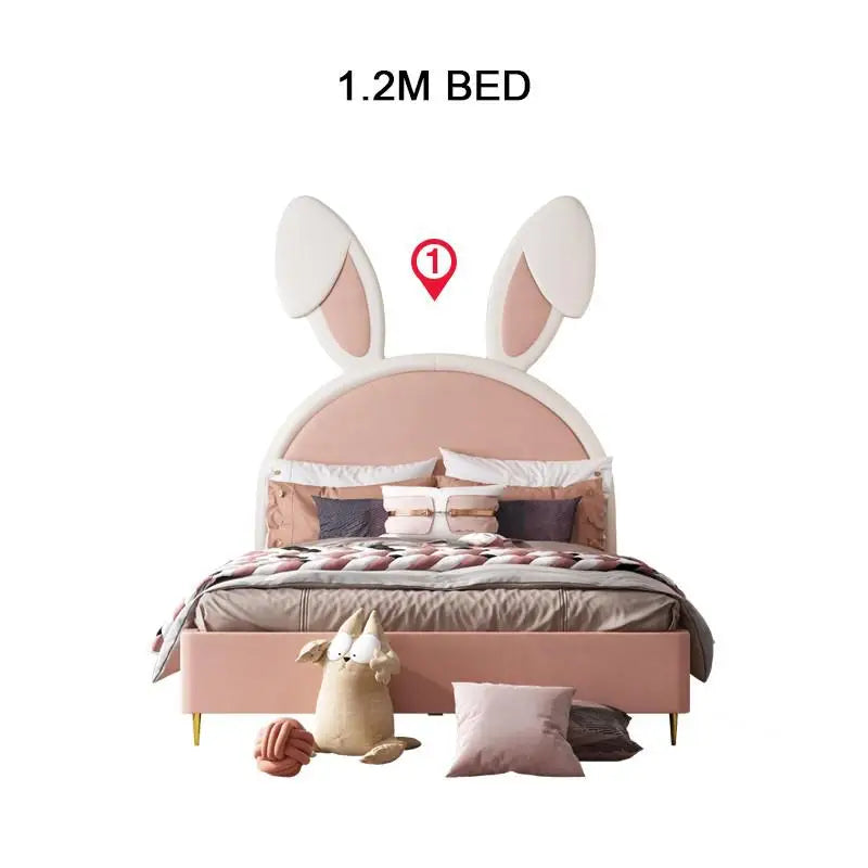Children Beds Animal beds girls bedroom Furniture solid wood frame girls bed chambre bebe soft beds rabbit beds