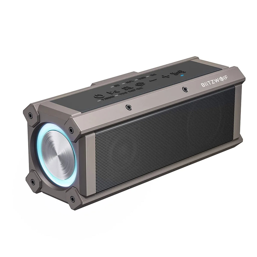 BlitzWolf BW-WA3 100W bluetooth Speaker Quad Drivers Dual Diaphragm Deep Bass RGB Light TWS 5000mAh IPX5 Waterproof Speakers