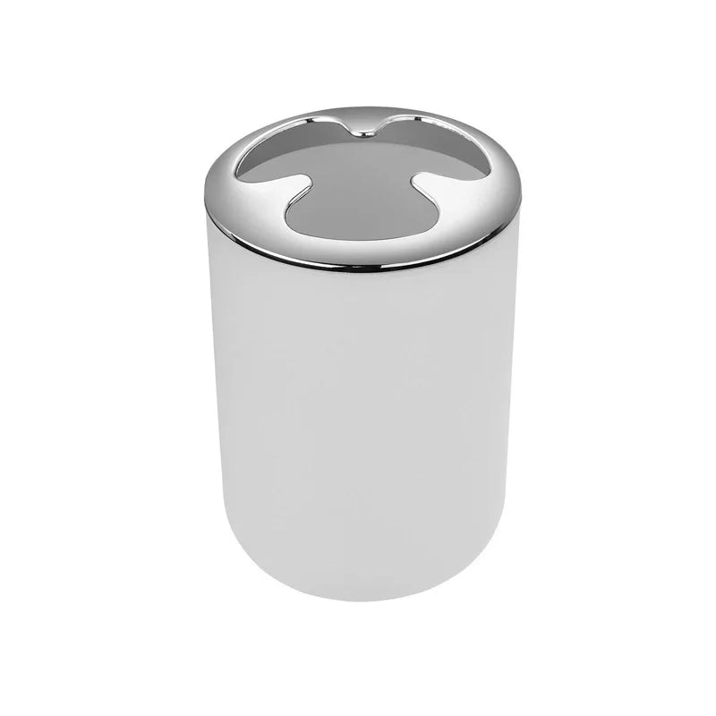 4pcs/Set Plastic Bathroom Set Toilet Brush Holder Toothbrush Glass Cup Soap Dispenser Soap Dish Bathroom Accessories