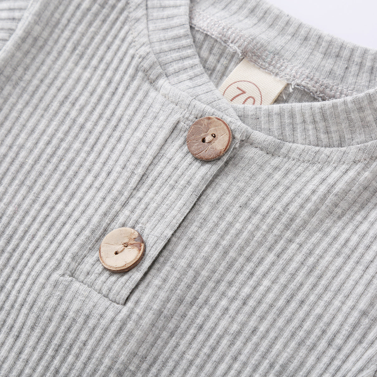 Infant Baby Knit Outfits Suits Buttons O-neck Ribbed solid clothes Long Sleeve Bodysuits Romper Top + Elastic Long Pant