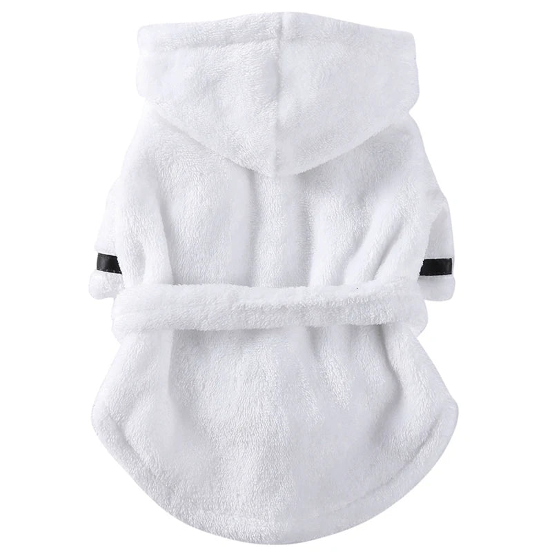 Dog Bath Robe After Bath, Quick Dry Absorbent Towel Robe with Belt for Small Medium Dogs Cats, Post Bath Drying Pet Accessories