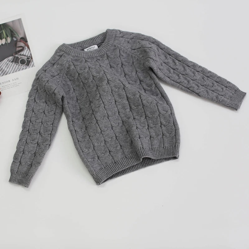 Infant Baby Boys Girls Knit Base Shirt Long Sleeve Top + Pants Clothing Sets Autumn Winter Kids Pure Color Boy Girl Suit Clothes