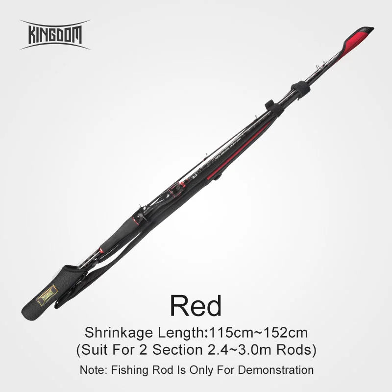 Kingdom Spinning Fishing Rods 102cm-152cm Casting Rod Protection Rope Length Adjustable For Protection Rods Cap Pole Storage Bag