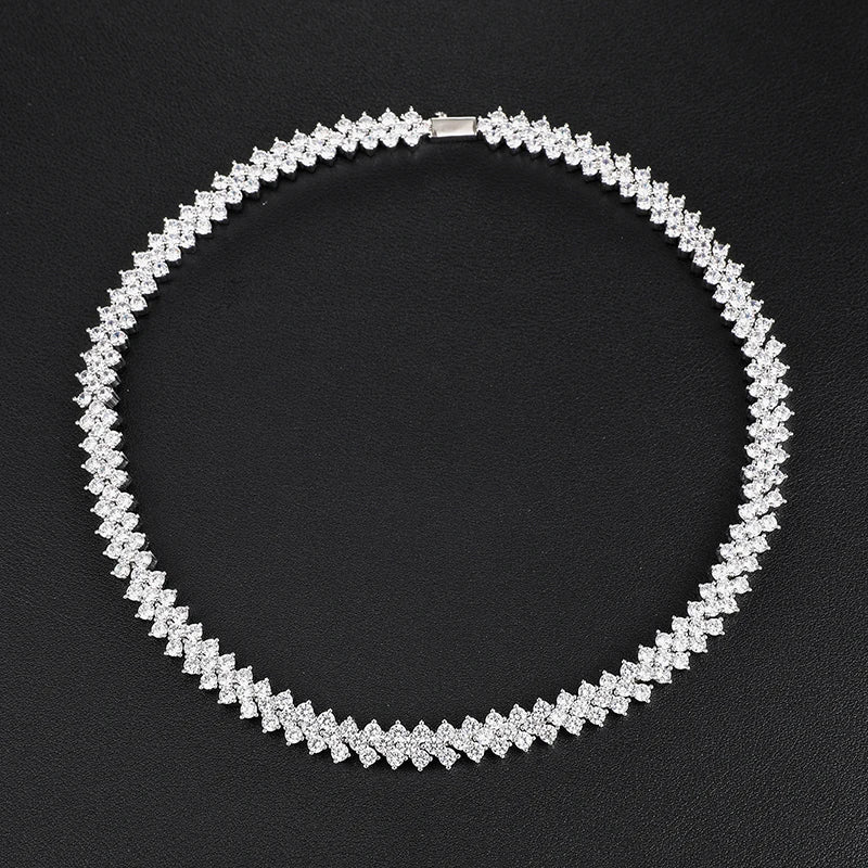 Hip Hop 10MM Bling Iced Out Rose Tennis Chain CZ Copper Setting AAA+ Cubic Zirconia Stones Chain Gold For Men Women Jewelry