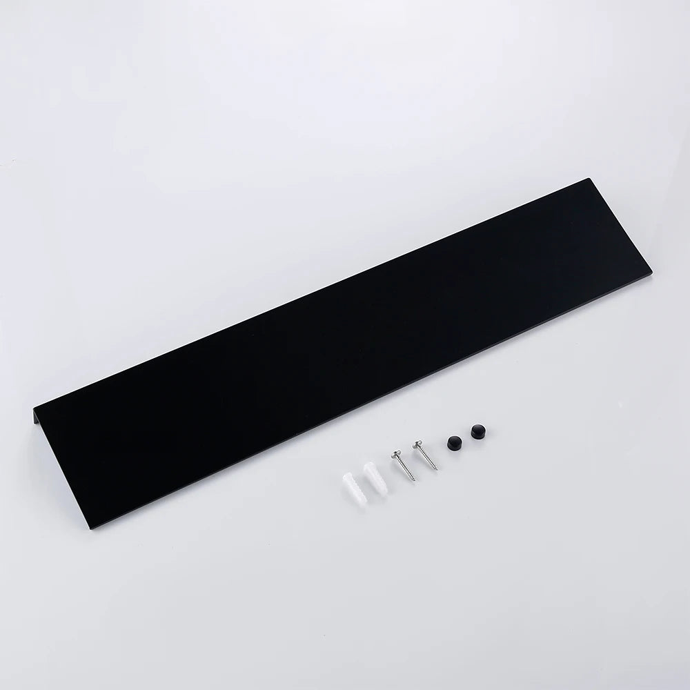 White Black Aluminum Wall Mounted Type Single Tier Multipurpose Bathroom Kitchen Shower Room Toilet Accessories Shelves Rack