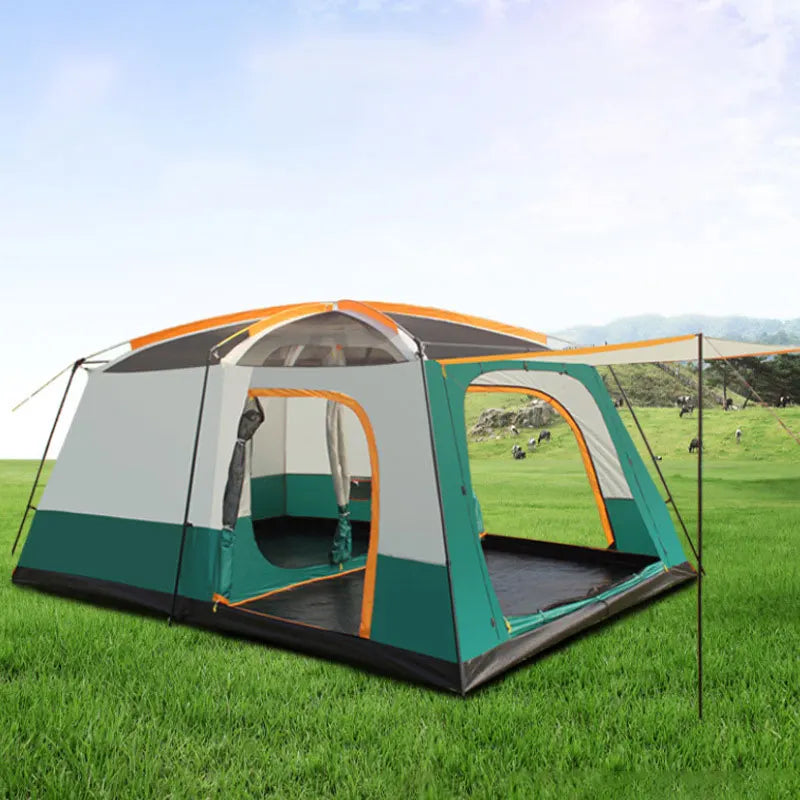 Outdoor Tent Big Space Camping Outing Two Bedroom Tent Ultra-large Hight Quality Waterproof Camping Tents 5-8 Persons Supplies