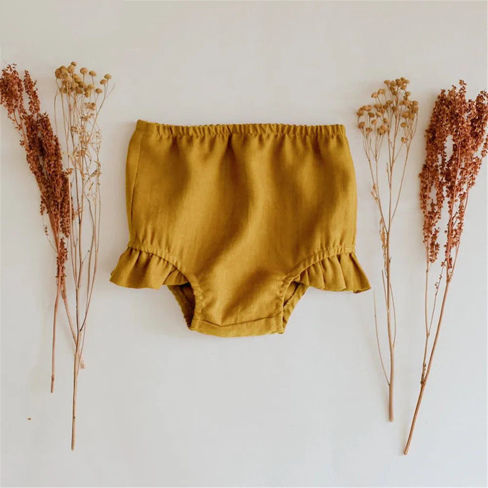 Newborn Girls Summer Clothes Linen Striped Baby Girl Dress For 0-3Y Toddler Girls Clothes Baby Birthday Party Dress